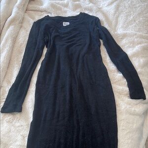 Elegant Black Long Sleeve Dress